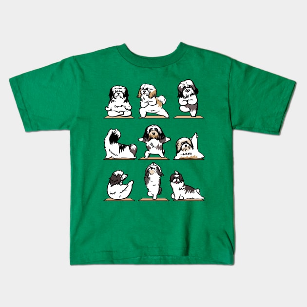 Havanese Yoga Kids T-Shirt by huebucket